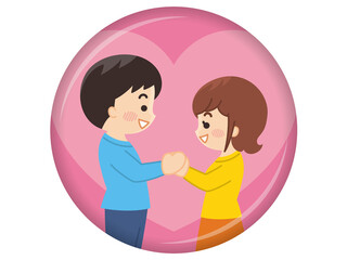 手を繋ぎ見つめ合うカップル　プロポーズ　告白