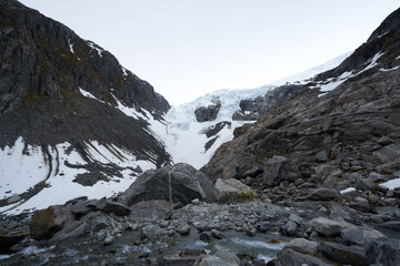 Fototapeta na wymiar buarbreen glacier, Odda, Norway