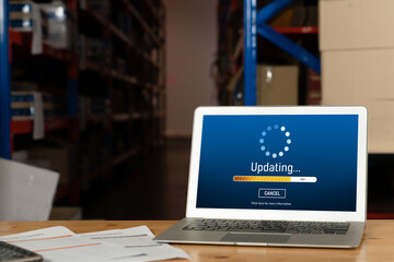 Software update on computer for modish version of device software upgrade