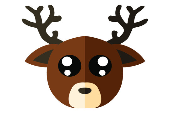 adorable Deer head vector