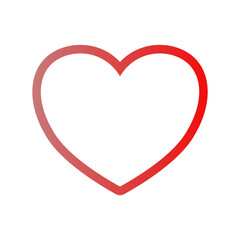 red heart isolated on white