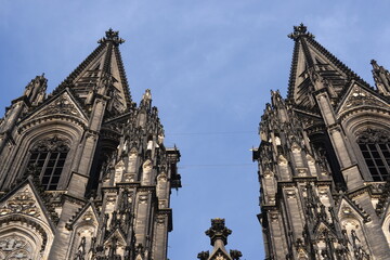 Fototapeta na wymiar cologne cathedral the largest cathedral in germany with two towers