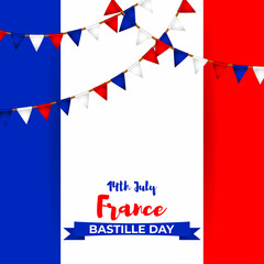 Vector illustration for France Bastille Day