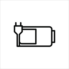 Battery icon on white background , design vector.