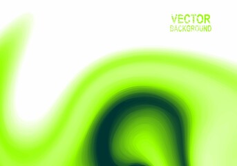Vector green white illustration of abstract waves. Background design for poster, flyer, cover, brochure.