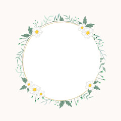 Fototapeta na wymiar white and blue floral frame for wedding
