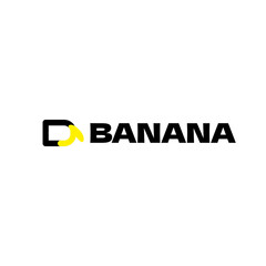 simple  letter d banana modern logo design template