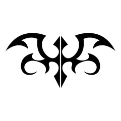 Tribal tattoo ornament. Vector design sketch.