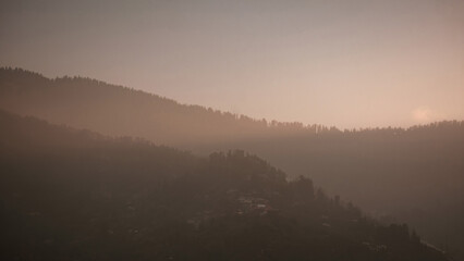 Sunset in the mountains