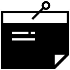 pin notes icon illustration