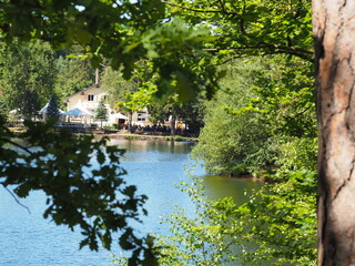 Obraz premium Hasselfurter Weiher – Stausee bei Bitsch in Frankreich