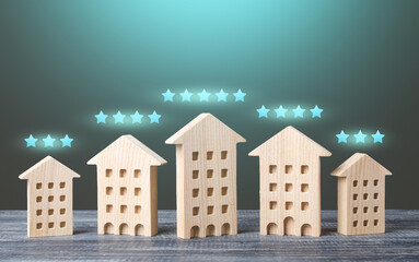 Awarding real estate with stars. Evaluation of hotels and entertainmentplaces. Search for best...