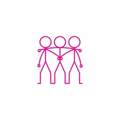 people unity together teamwork icon symbol vector illustration