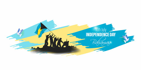 Vector illustration for Bahamas Independence Day