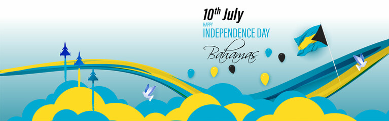 Fototapeta na wymiar Vector illustration for Bahamas Independence Day