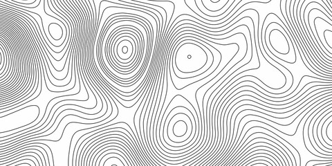 Abstract design with black and white abstract background . Topography map concept. 3d rendering . Creative and similar design with white and black tone paper cut wave curve with blank space design .