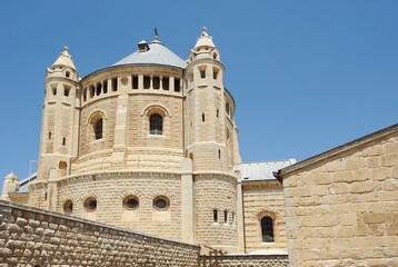 Fototapeta na wymiar Dormition Abbey on the Mount Zion in Jerusalem