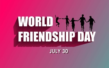 World Friendship Day banner Concept Observed on Every July 30. Friendship Day background, Banner, Poster