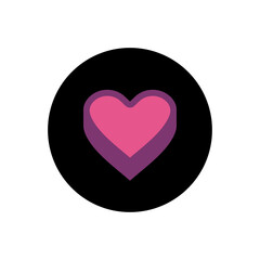 Heart logo icon design, love icon vector