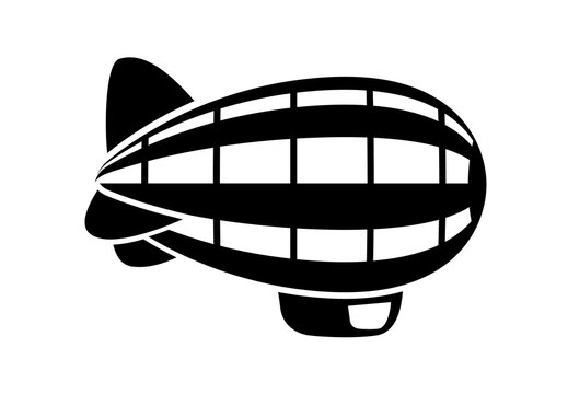 recommend clip art: Airship dirigible, blimp. Transport detailed simple style logo icon vector illustration isolated