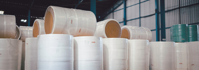 Roll of non-woven fabric raw material in medical mask factory