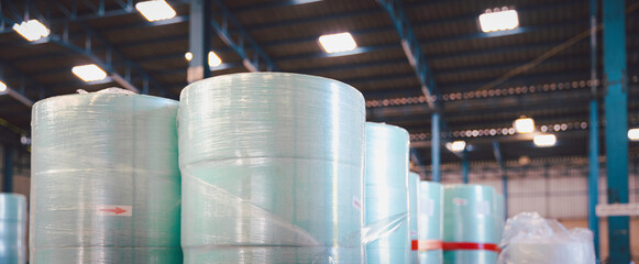 Roll of non-woven fabric raw material in medical mask factory