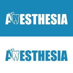 Logo for an anesthesiologist company. Anesthesia in dentistry