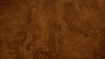 Dark brown rough texture. Toned concrete wall surface. Close-up. Brown background with space for design.