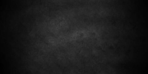 Dark black grunge textured concrete background. Panorama dark grey black slate background or texture. Vector black concrete texture. Stone wall background.