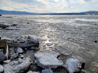 The Hudson River in Winter.