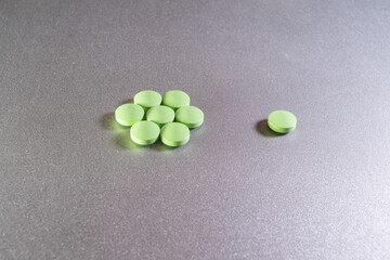 Close up of drug,set of tablets,pills	