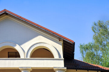 Soviet symbols. Exhibition of national economy in Kyiv. Remains of attributes of the Soviet Union