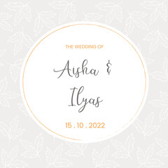 pastel grey wedding invitation template