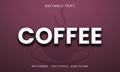Coffee 3D Text Effect
