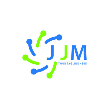 JJM logo design initial creative letter logo. JJM unique letter logo design. JJM vector logo simple, elegant and luxurious, technology logo shape. 