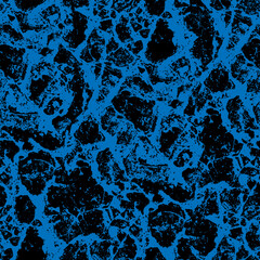 abstract seamless pattern for textiles with blue texture. marble, crackle, relief