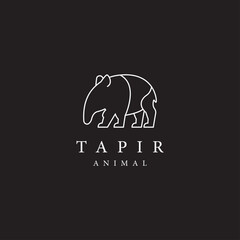 Template tapir animal vector logo design