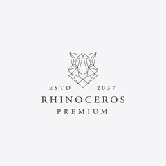 Rhinoceros logo icon design template vector illustration