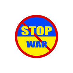 Flag of Ukraine. Stop war in Ukraine. Pray for peace and save Ukraine. Flat. Vector illustration. EPS10