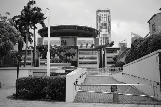Urban Cityscape, City Civic Center, Central Business District Singapore