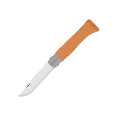 Paring knife. cooking knife icon isolated on white background. vector illustration in flat style. Utensils for cooking. Kitchenware vector illustration