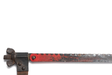 Hacksaw isolated on the white background. Top view.