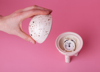 Time management concept. Alarm clock, mwatches. High quality photo