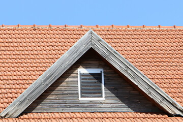 Red tiled roof on a residential building in Israel