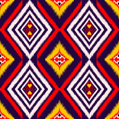 Geometric ethnic pattern design for background  for clothing wrapping Batik fabric.