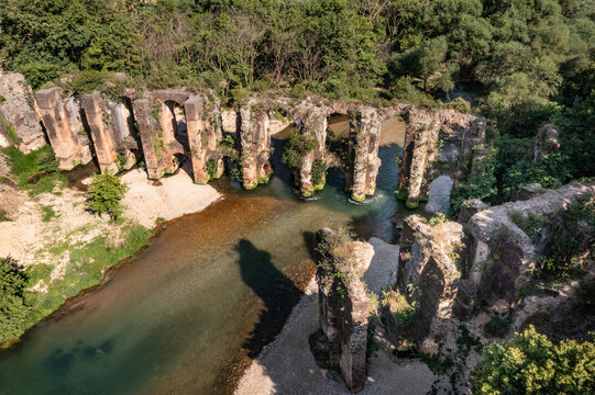 Roman Aqueduct of Ancient Nikopolis begins at the northern end of the Louros, near the village of St. George, north of Filippiada, Preveza, Greece