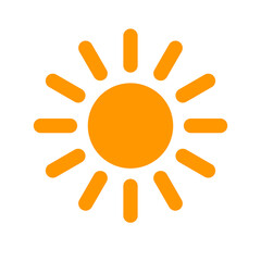 orange sun - vector icon
