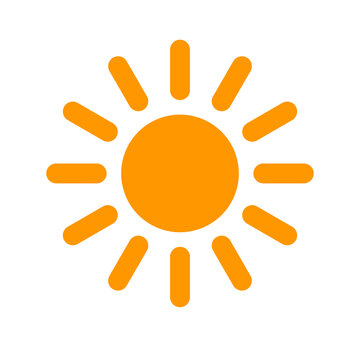 orange sun - vector icon