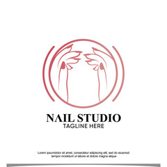 Nail polish vector icon logo design Premium Vector