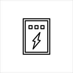 Electric box line icon. vector illustration on white background